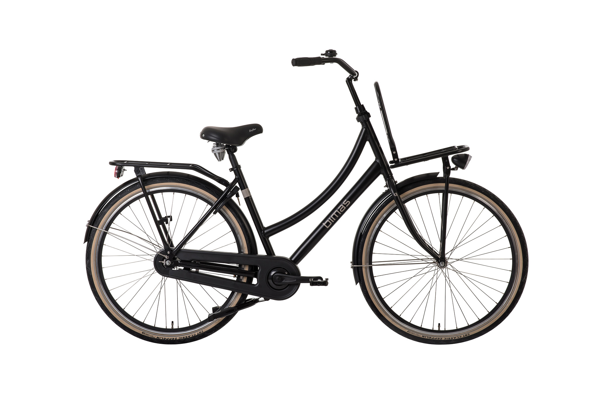 BIMAS Transportfiets A-1.0 dames mat 50cm - Zwart