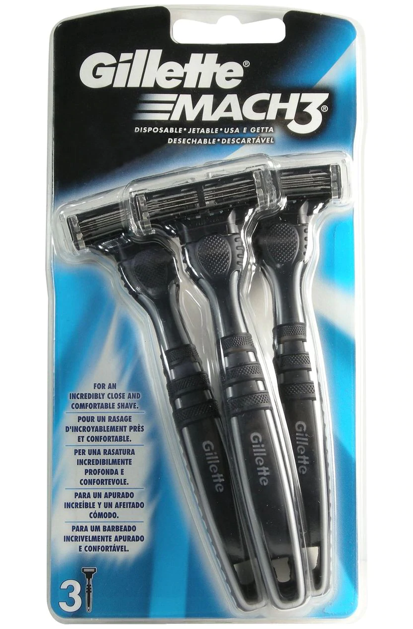 Gillette Mach3 Razors - 3 Stuks