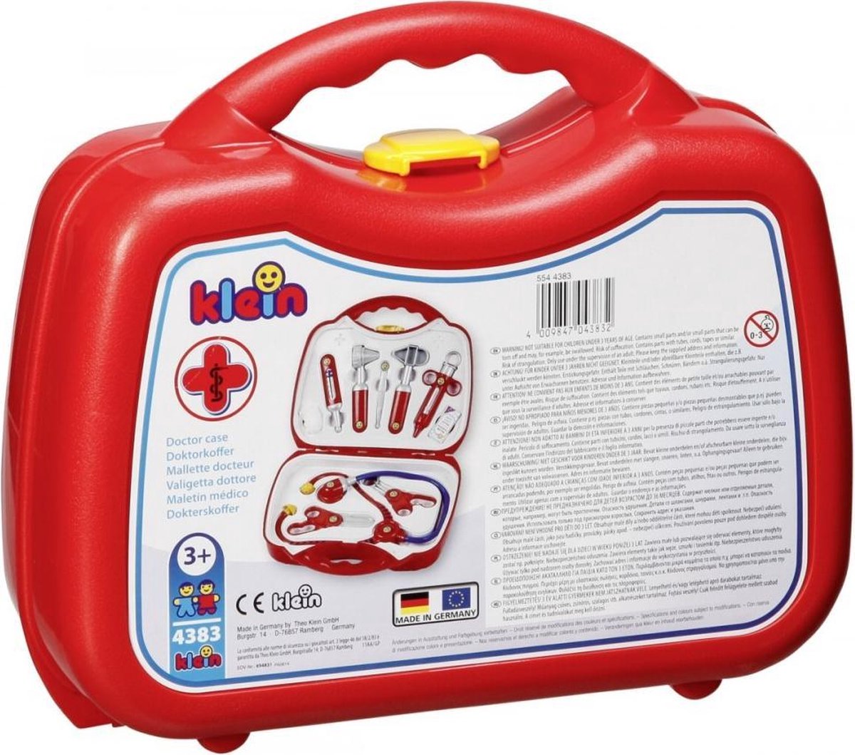 Theo Klein Klein dokterskoffertje met accessoires 11 delig 26,5 cm - Rood