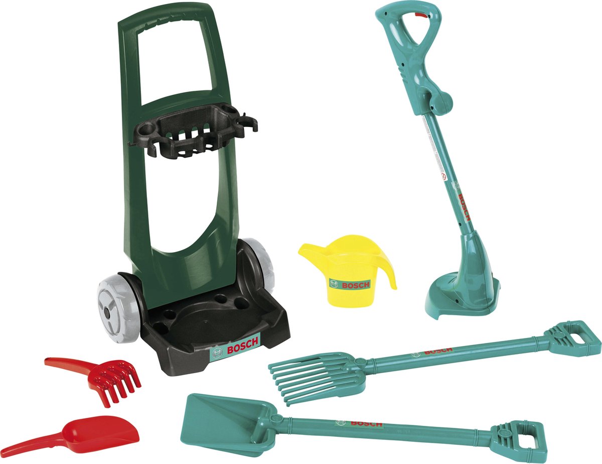Theo Klein Klein Bosch tuinaccessoireskar 7 delig - Groen
