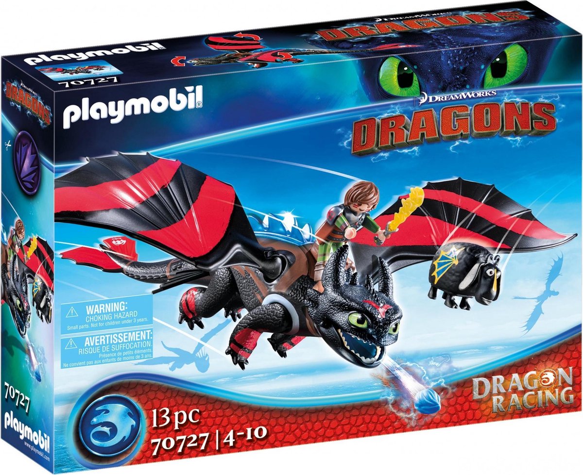 Playmobil Dragon Racing: Hikkie en Tandloos (70727) 13 delig