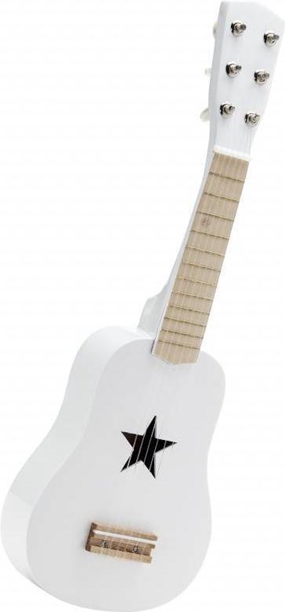 Kid&apos;s Concept houten gitaar met 6 snaren 53 cm - Wit