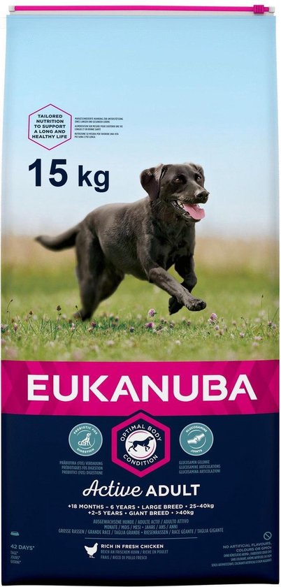 Eukanuba Active Adult Large Breed Kip - Hondenvoer - 15 kg