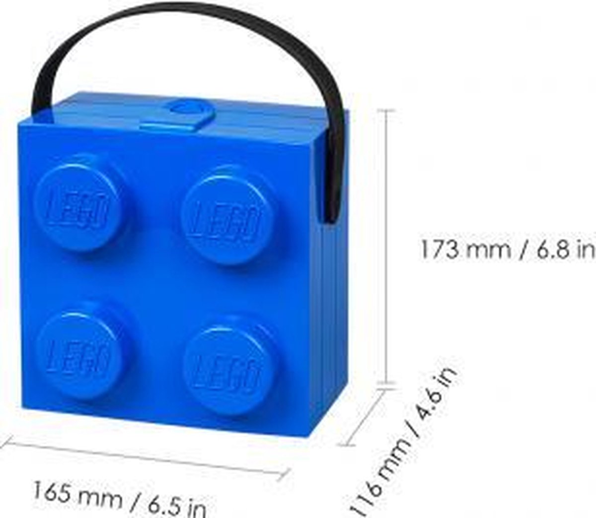 Lego lunchbox Brick 4 junior 17 x 17 x 12 cm PP - Blauw
