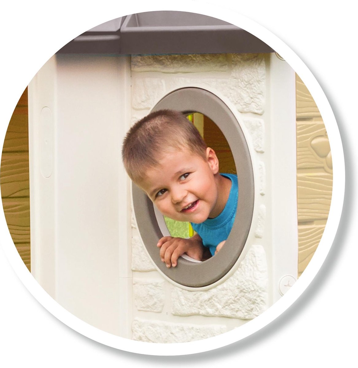 Smoby speelhuis My New House junior 118 x 132 cm wit/beige