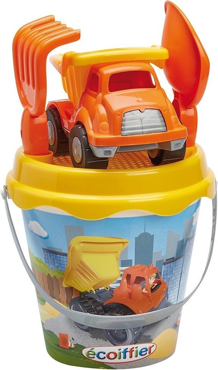 Ecoiffier écoiffier emmerset met kiepwagen 18 cm 5 delig