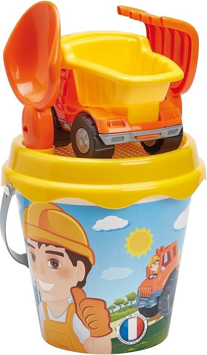 Ecoiffier écoiffier emmerset met kiepwagen 18 cm 5 delig