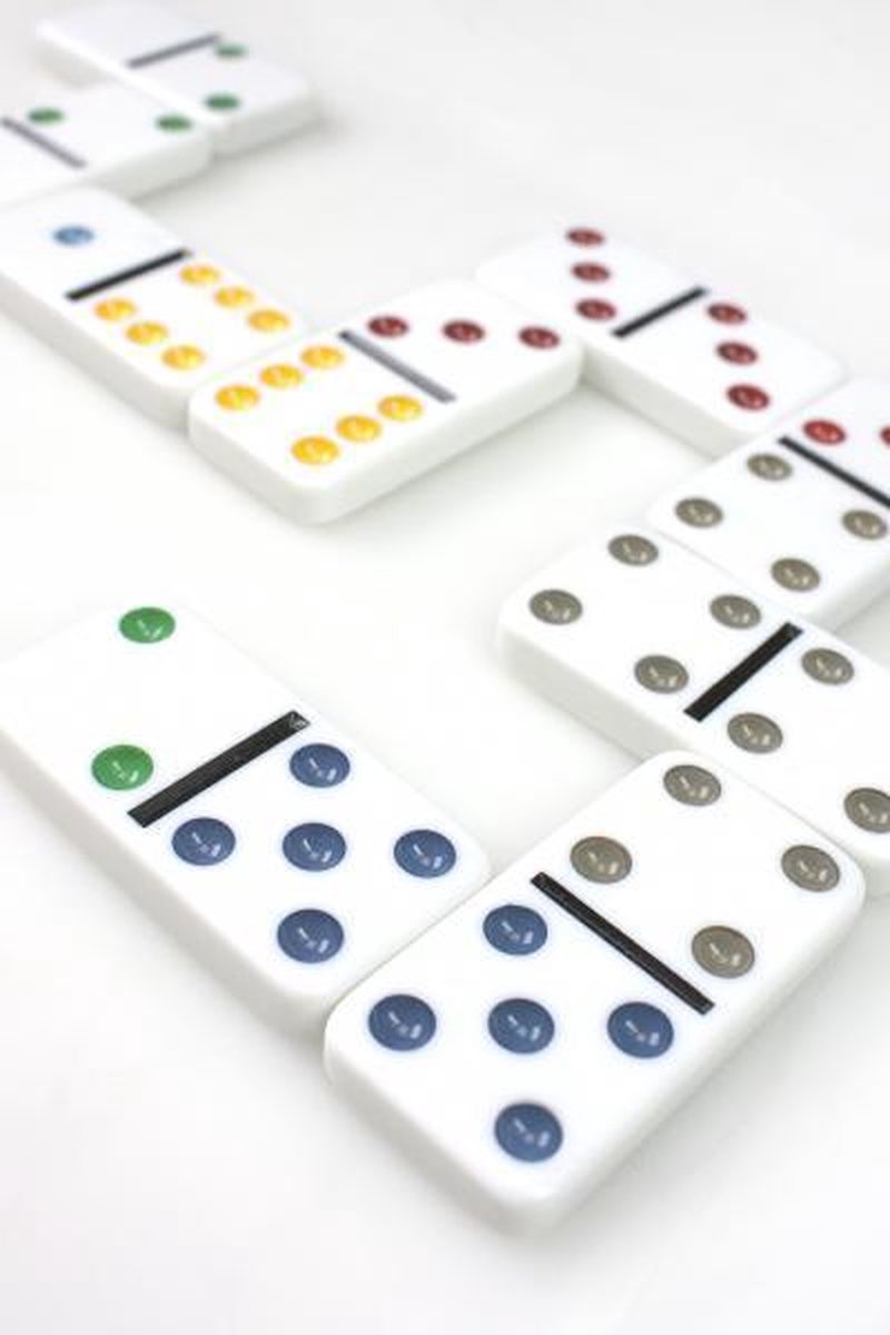 Tactic Domino spel Double 6 junior 19,5 cm - Wit
