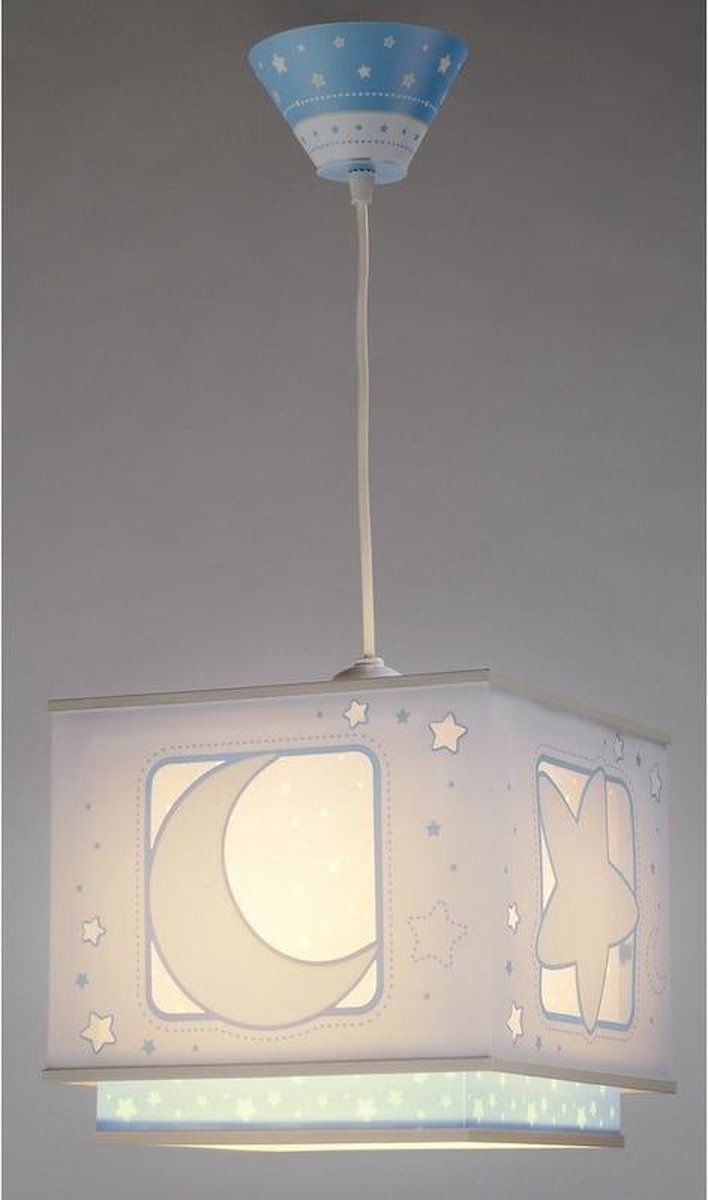 Dalber hanglamp Moonlight glow in the dark 24 cm - Blauw