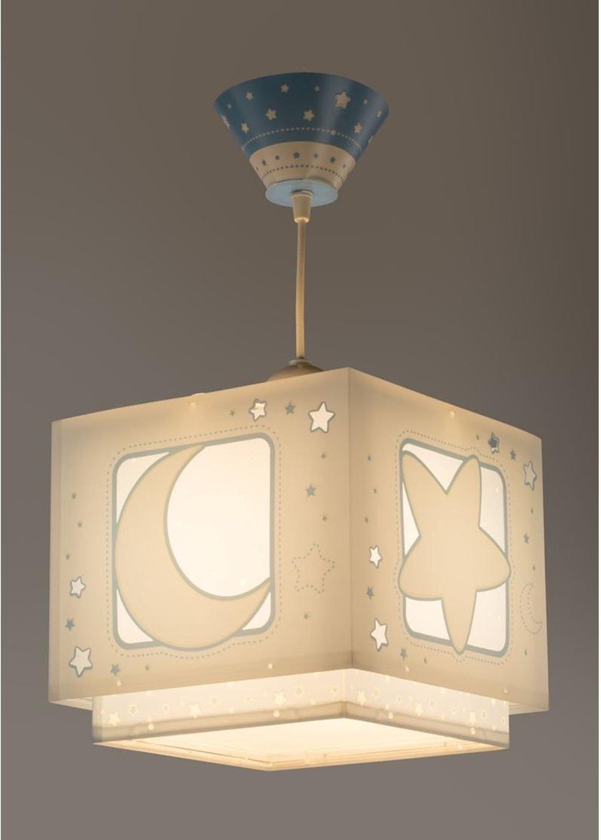 Dalber hanglamp Moonlight glow in the dark 24 cm - Blauw