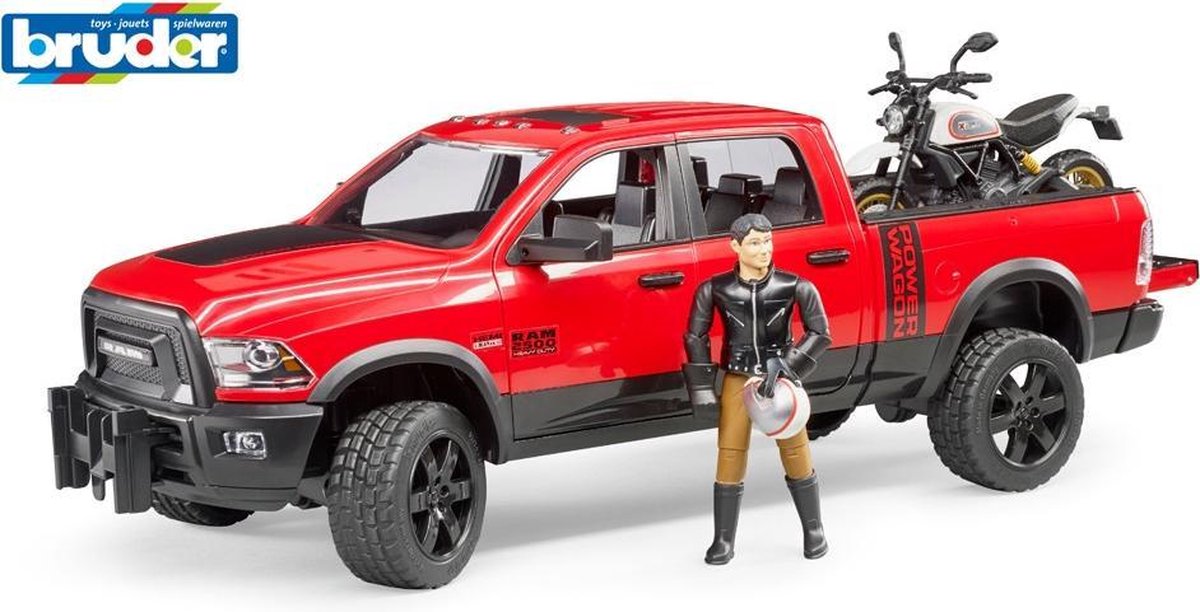 Bruder RAM 2500 Power Wagon met accessoires - Rood