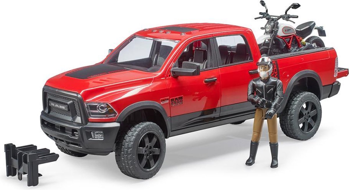 Bruder RAM 2500 Power Wagon met accessoires - Rood