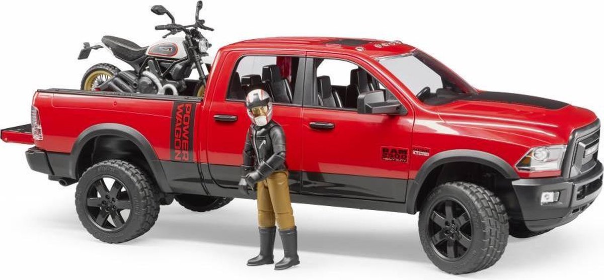Bruder RAM 2500 Power Wagon met accessoires - Rood