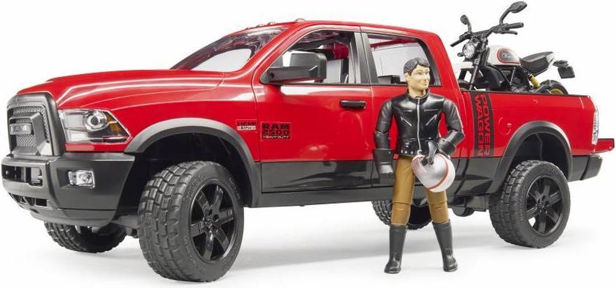 Bruder RAM 2500 Power Wagon met accessoires - Rood