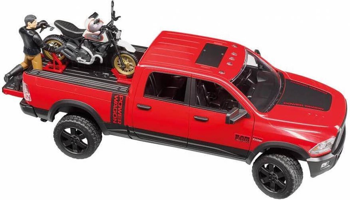 Bruder RAM 2500 Power Wagon met accessoires - Rood