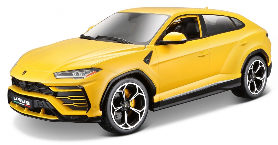 Bburago schaalmodel Lamborghini Urus (2018) 1:18 - Geel