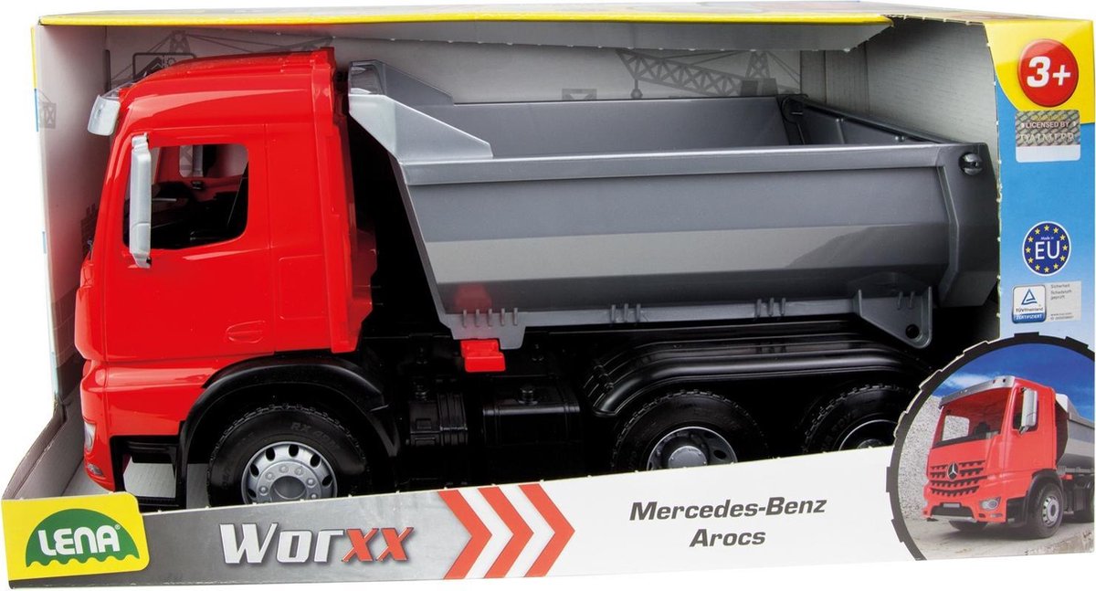 Lena kiepwagen Mercedes Benz Arocs Worxx 45cm - Rood