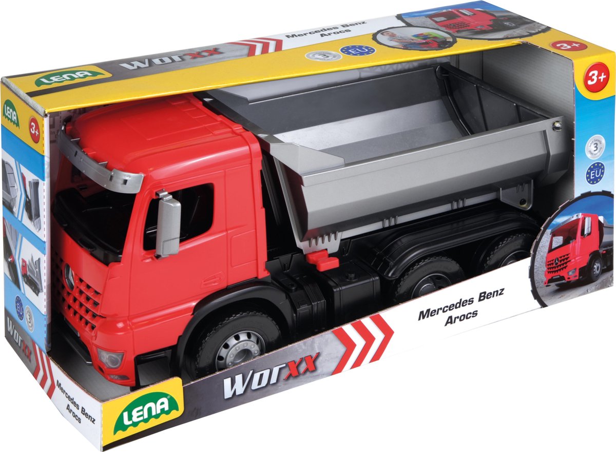 Lena kiepwagen Mercedes Benz Arocs Worxx 45cm - Rood