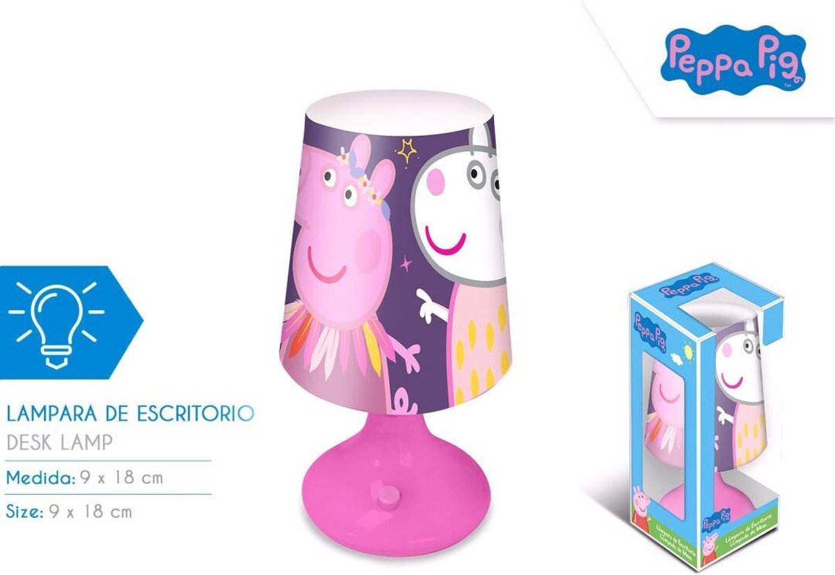 Nickelodeon nachtlampje Peppa Pig meisjes 18 x 10 cm/roze - Paars
