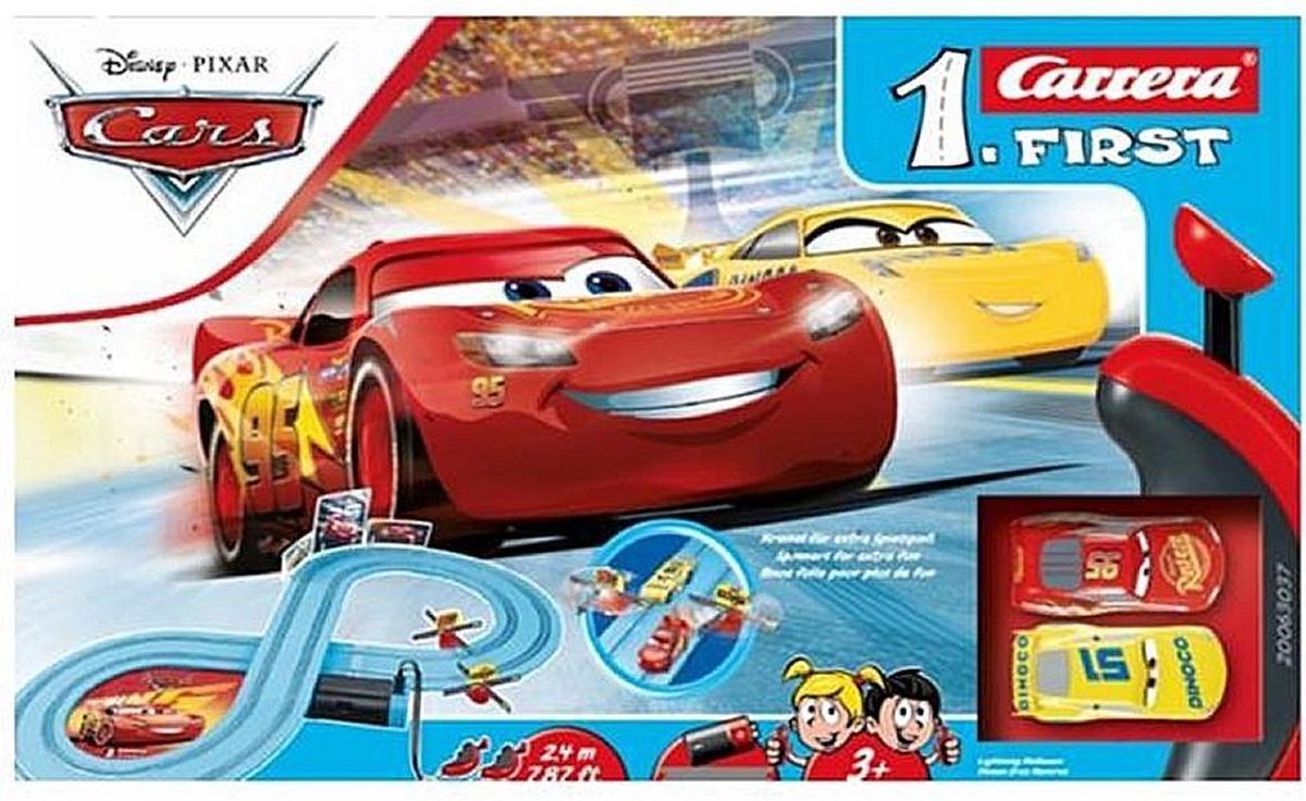 Carrera racebaanset Cars Friends Race 240 cm licht - Blauw