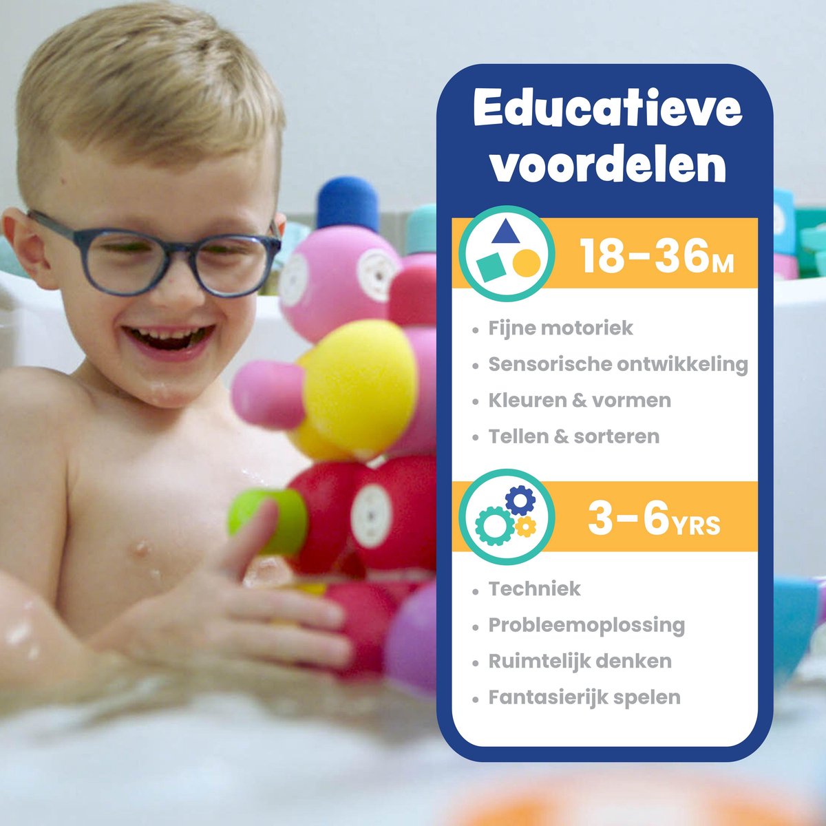 Blockaroo speelset Kasteel Foam Blocks junior rubber 35 delig