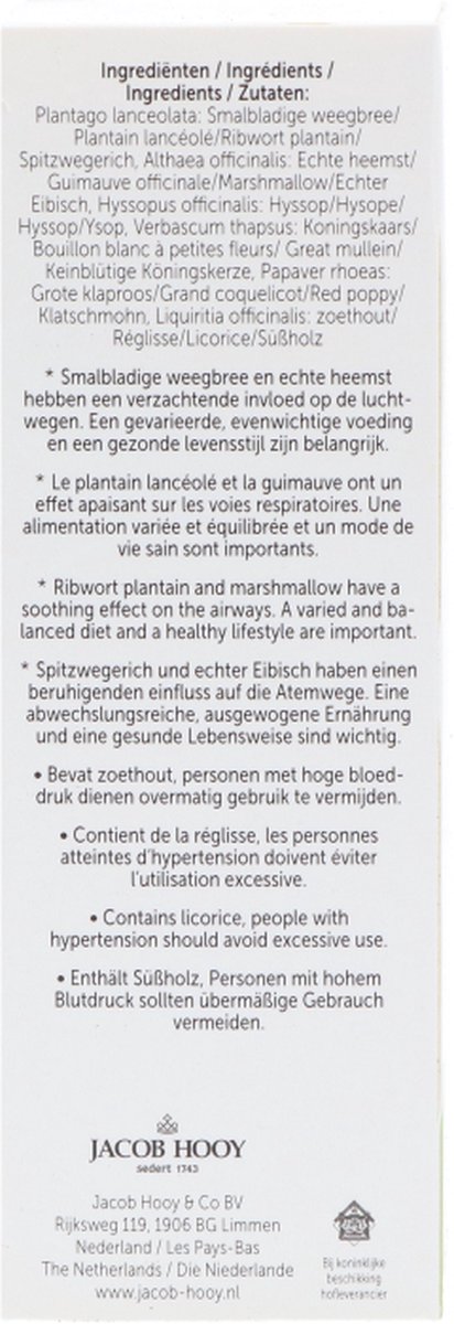 Jacob Hooy Gezonde Luchtwegen / Hoest