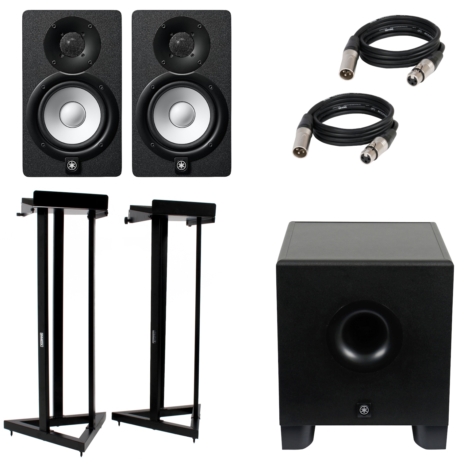 Yamaha HS5 set + HS8S actieve full-range studiomonitor set