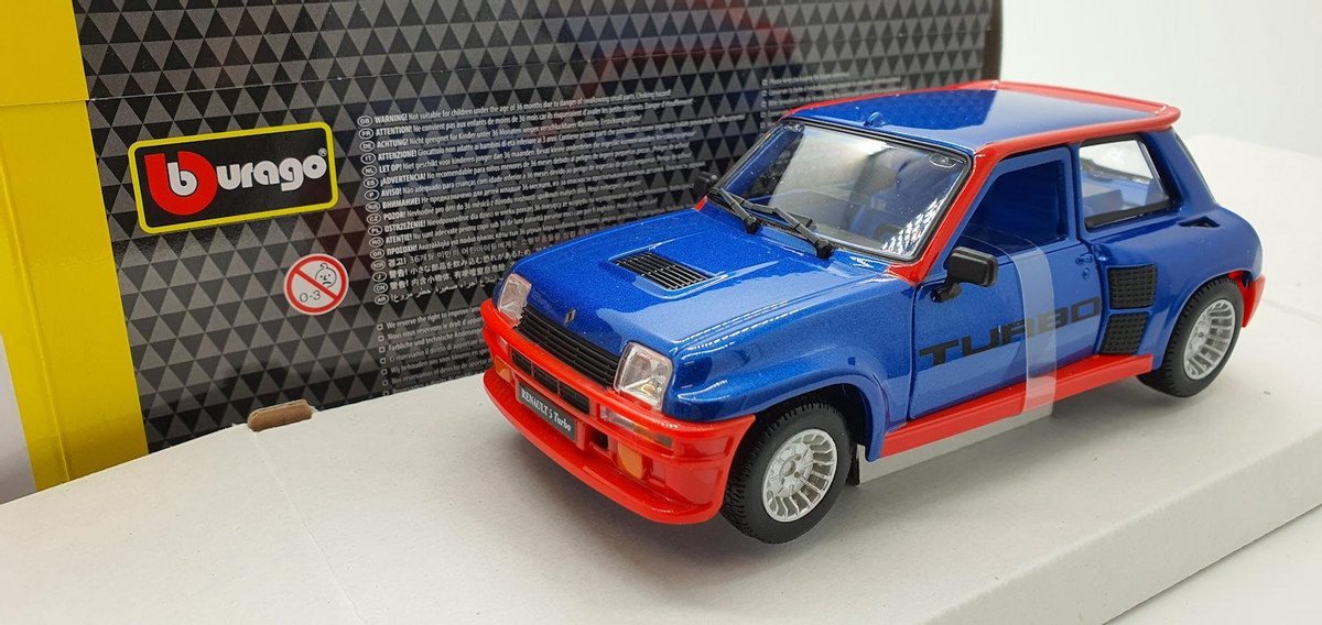 Bburago schaalmodel Renault 5 Turbo 1982 1:24 - Blauw