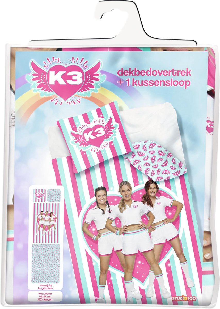 Studio 100 dekbedovertrek K3 Dromen 140 x 200 cm katoen roze
