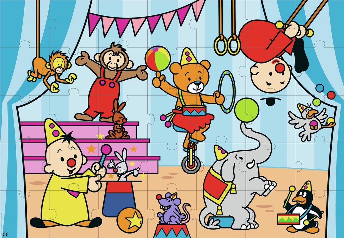 Studio 100 vloerpuzzel Bumba junior karton 35 stukjes blauw