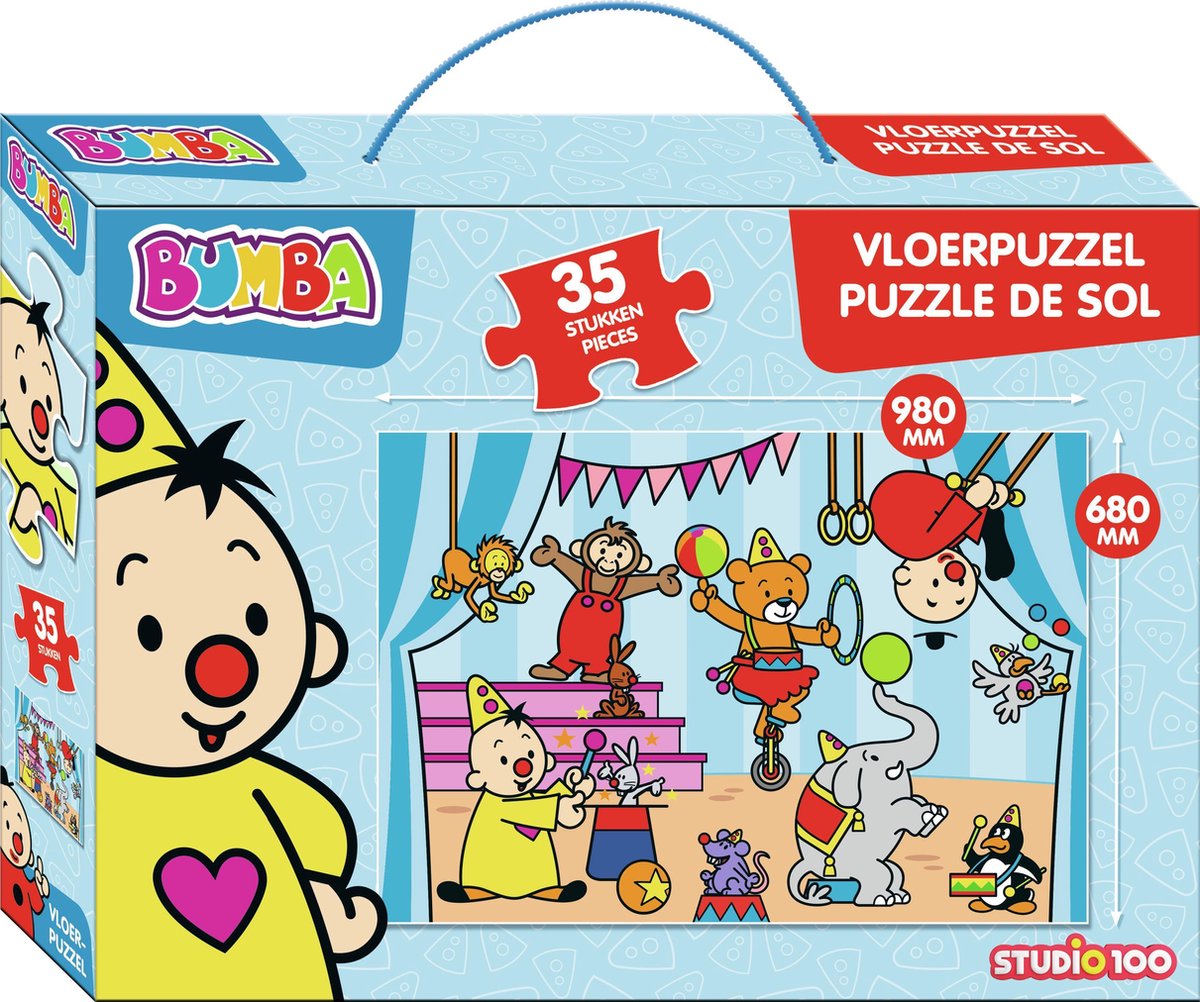 Studio 100 vloerpuzzel Bumba junior karton 35 stukjes blauw