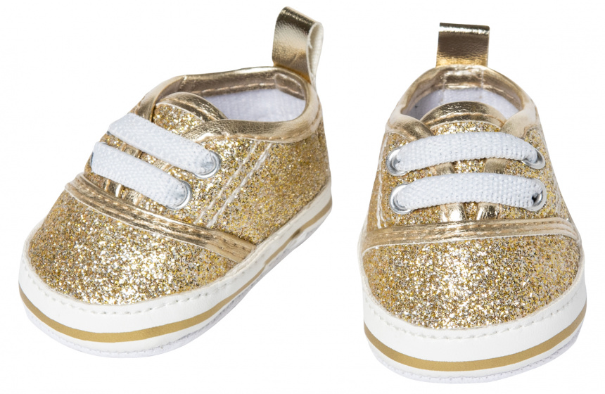 Heless poppenschoenen junior 30 34 cm goud/wit