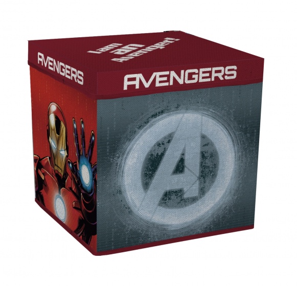 Marvel Avengers opbergmand/kruk 30 x 30 x 30 cm - Rood