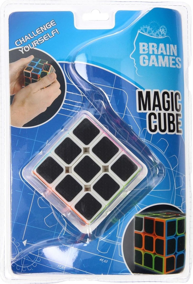 Brain Games breinbreker Magische Kubus junior 6,6 cm - Zwart