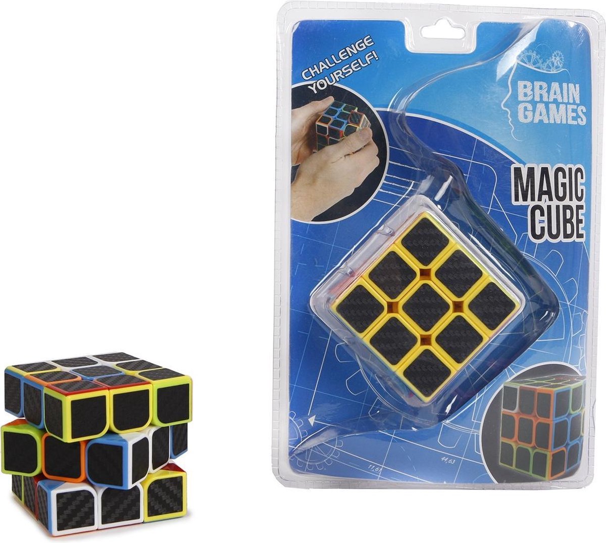 Brain Games breinbreker Magische Kubus junior 6,6 cm - Zwart