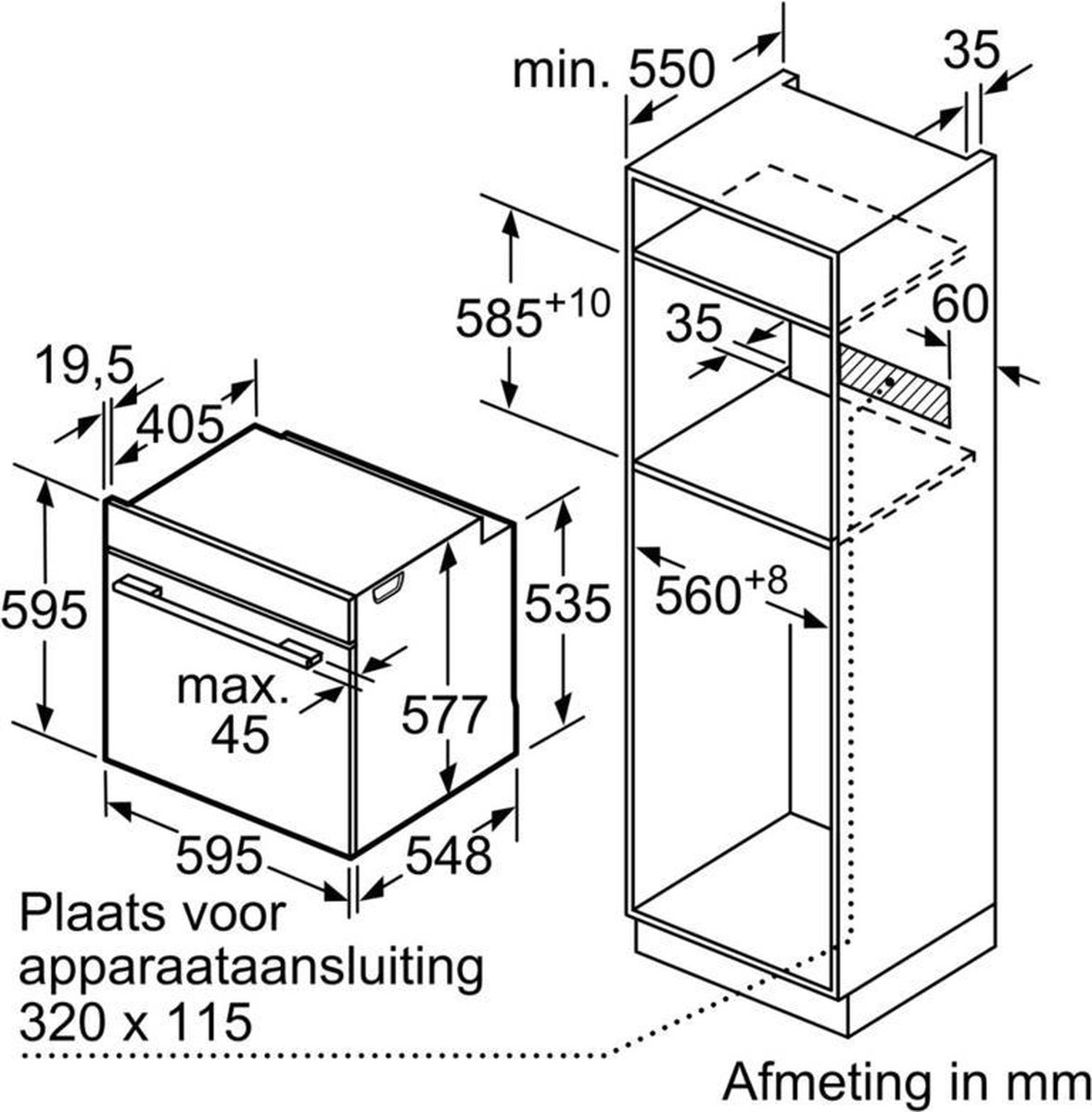 Bosch HSG636BB1 horno - Zwart