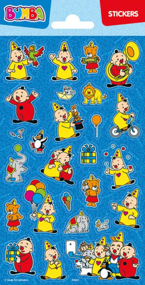 Feestbazaar Studio 100 stickerset Bumba junior blauw 26 stickers