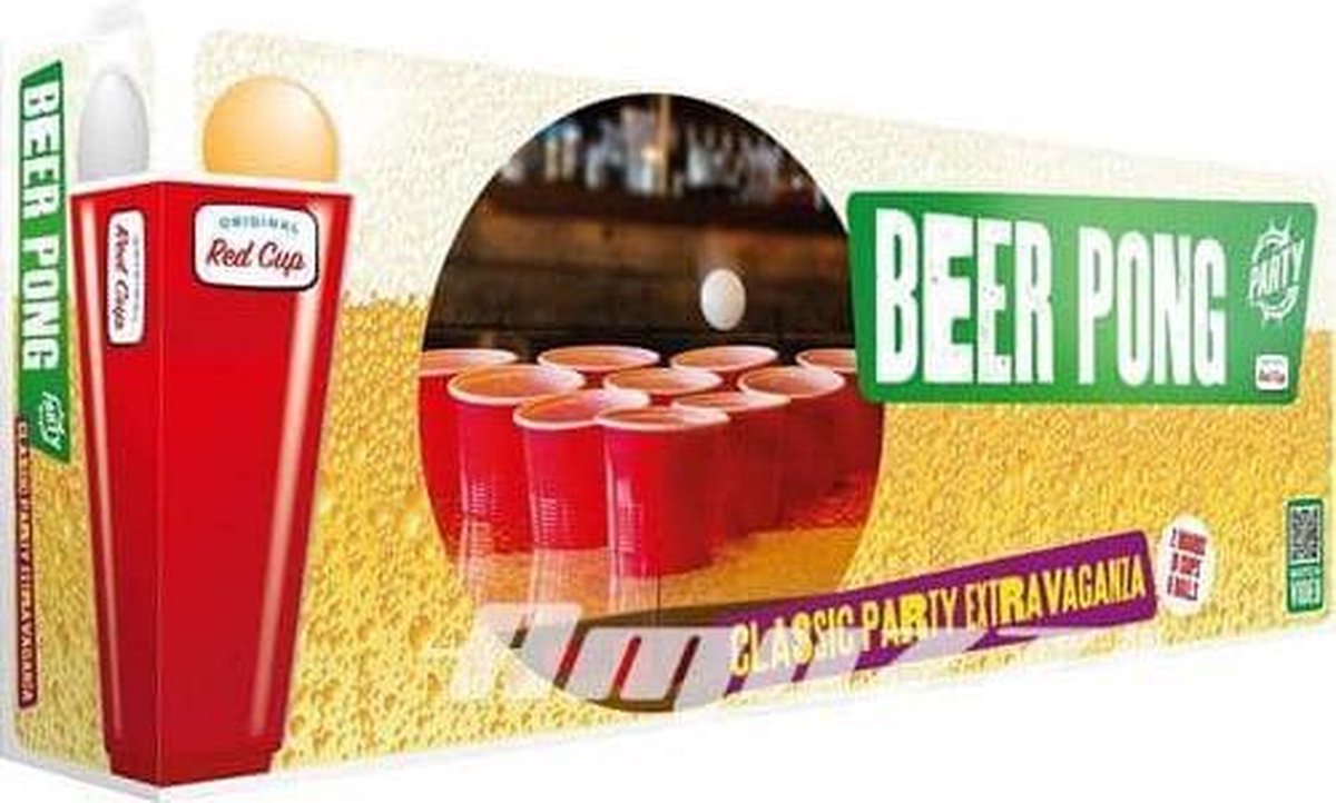 Tactic bier pong 58 x 245 x 12 cm Pet - Rood