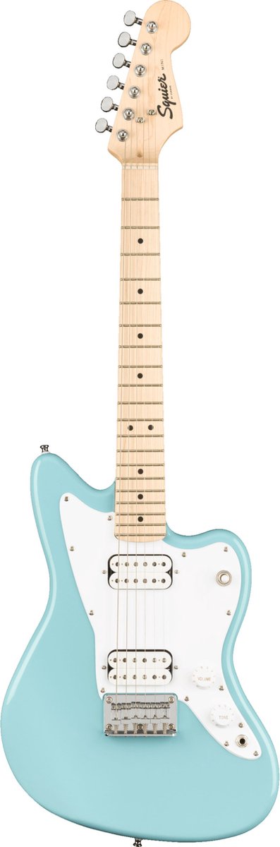 Squier Mini Jazzmaster HH Daphne Blue MN kindergitaar / reisgitaar