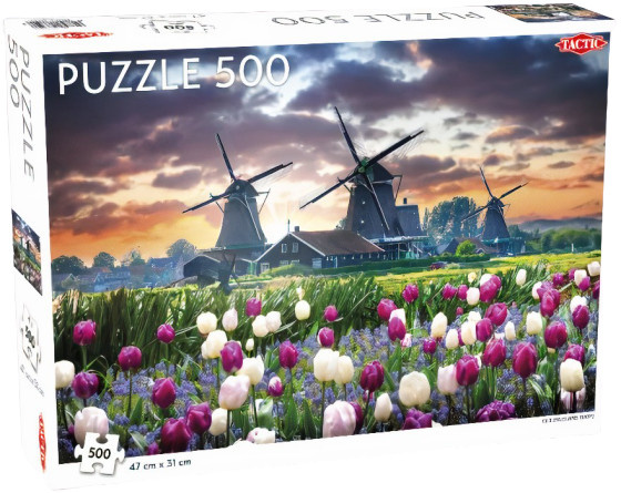 Tactic legpuzzel tulpen en molens 47 x 31 cm 500 stukjes