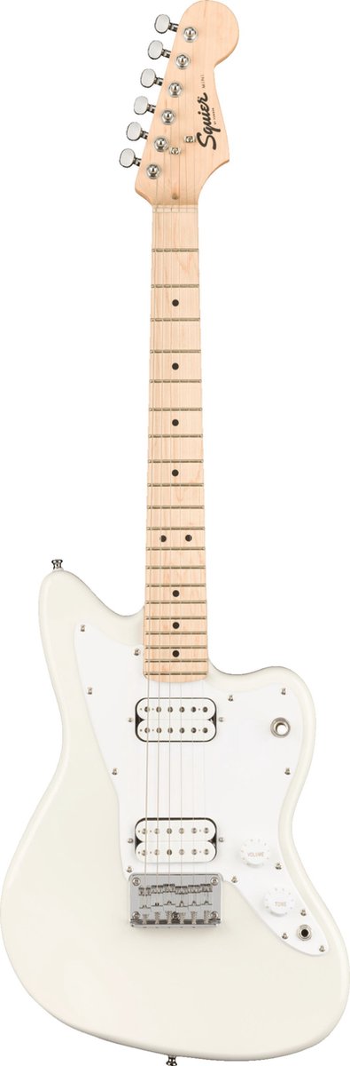 Squier Mini Jazzmaster HH Olympic White MN kindergitaar / reisgitaar