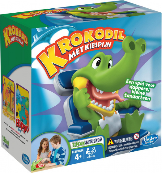 Hasbro kinderspel Krokodil Met Kiespijn junior 26 cm - Groen