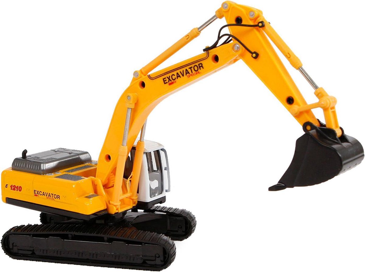 2-Play 2 Play graafmachine diecast 22 cm - Geel