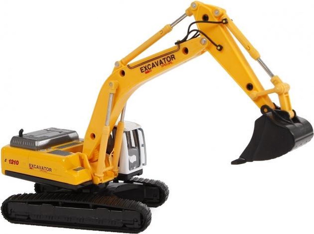 2-Play 2 Play graafmachine diecast 22 cm - Geel