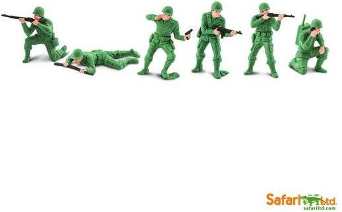 Safari speelset Army designer Toob junior 6 delig - Groen