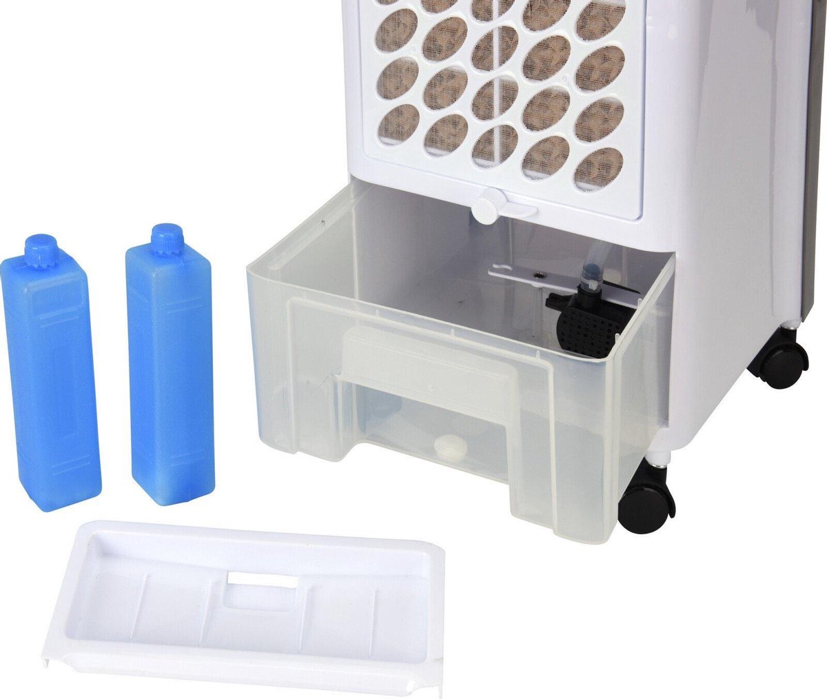 Voordeeldrogisterij 2-in-1 Mobiele Aircooler en Luchtbevochtiger - 3.5 L - Staand - 80W - Wit
