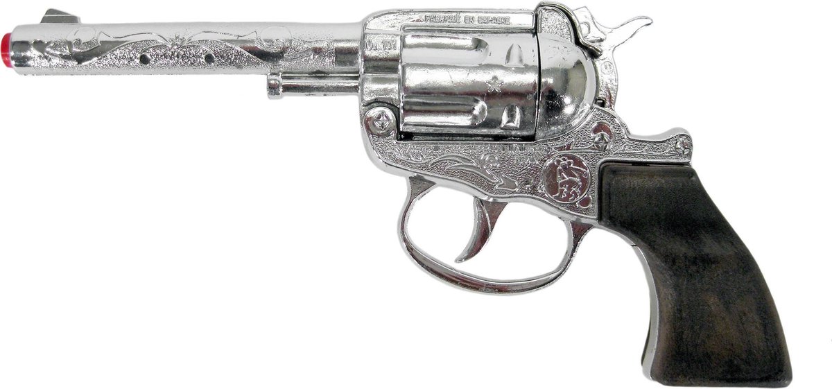 Gonher Speelgoed revolver cowboy 100 schots zilver - Silver