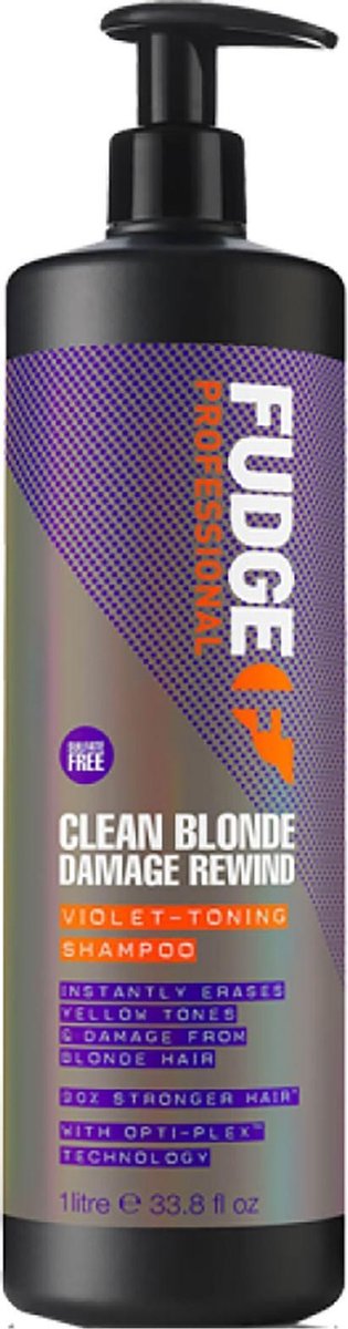 Fudge Clean Blonde Damage Rewind Violet Shampoo 1000ml
