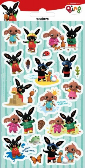 Top1Toys Funny Products stickers Bing 20 x 10 cm papier 19 stuks - Blauw