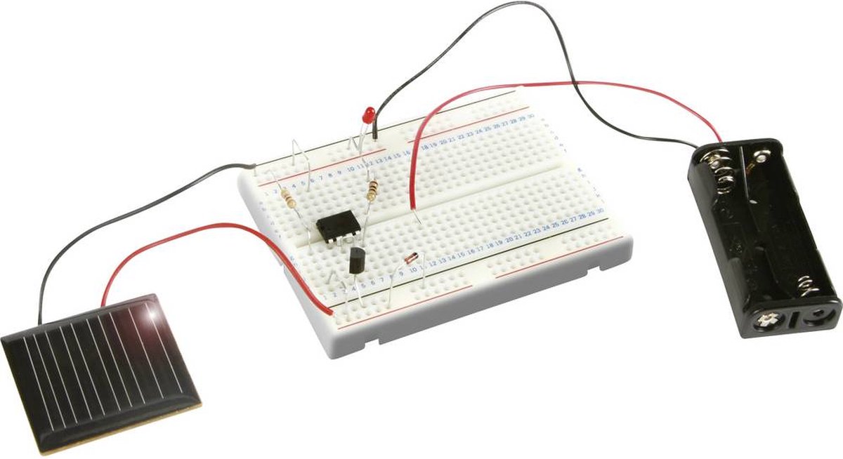 Velleman experimenteerkit op zonne energie 8 x 6 cm 9 delig - Zwart